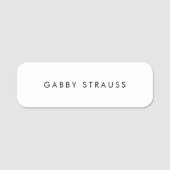 Porte-nom Blanc simple (Devant)