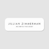 Porte-nom Blanc simple (Devant)