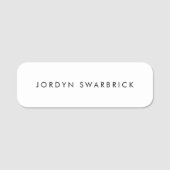 Porte-nom Blanc simple (Devant)