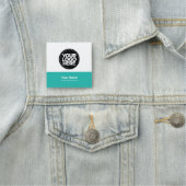 Porte-nom Bleu nom de la broche de l'employé ou magnétique a (En situation)