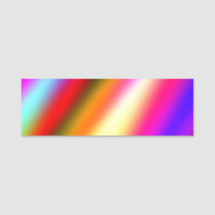 Porte-nom Bleu rose ombre couleur d'eau abstrait pastel arc-