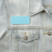 Porte-nom Blizzard bleu couleur solide (En situation)