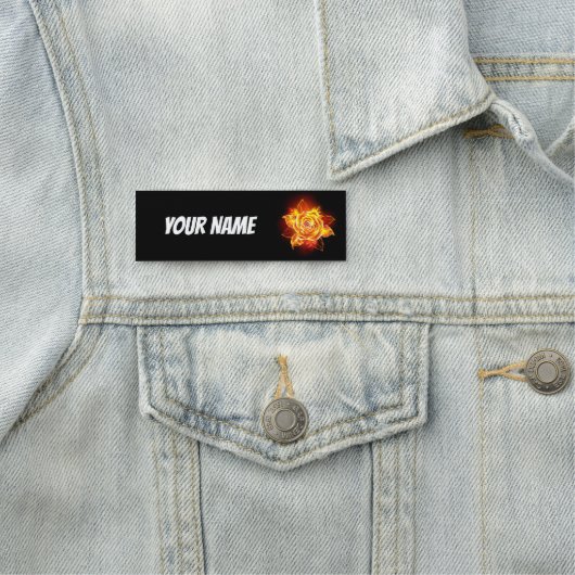 Porte-nom Blooming Fire Rose (En situation)