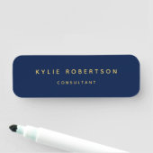Porte-nom Blue Gold Professional tendance (En situation)