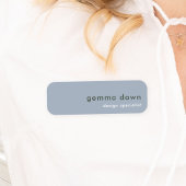 Porte-nom Blue Gray Modern Minimalist Simple Scandi