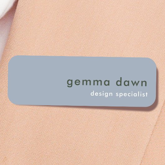 Porte-nom Blue Gray Modern Minimalist Simple Scandi