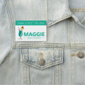 Porte-nom Blue Hawaiian Cocktail Luau Bartender Tiki Bar (En situation)