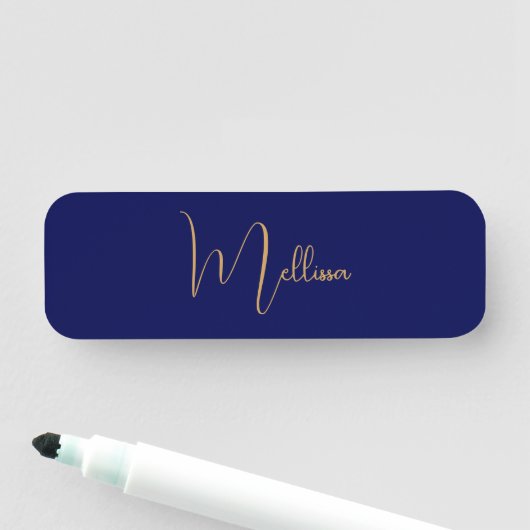 Porte-nom Blue minimalist custom name  (En situation)