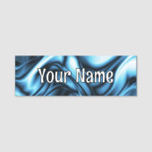Porte-nom Blue Silk wave (Devant)