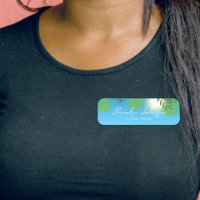 Blue Tropical Summer Sky Moderne Script personnali