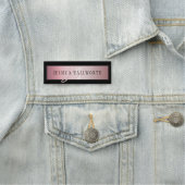 Porte-nom Blush Élégant Faux Or Rose | Nom & Initiales (En situation)