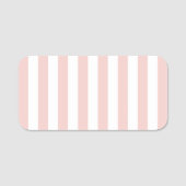 Porte-nom Blush et rayures verticales blanches Vierge (Devant)