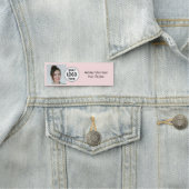 Porte-nom Blush Pink Photo Logo Stylist (En situation)