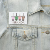 Porte-nom Boba Bubble Tapioca Pearl Lait Thé Boutique Boisso (En situation)