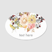 Porte-nom bohème, boho floral Classic Name Balise (Devant)