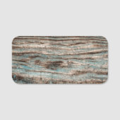 Porte-nom Bois bleu vintage (Devant)