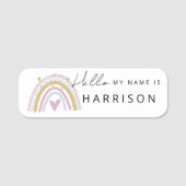 Porte-nom bonjour arc-en-ciel personnel de l'entreprise (Devant)