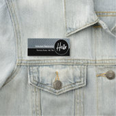 Porte-nom Bonjour Faux Diamond Plate Professional (En situation)