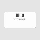 Porte-nom BONJOUR mon nom est fait sur commande (Devant)