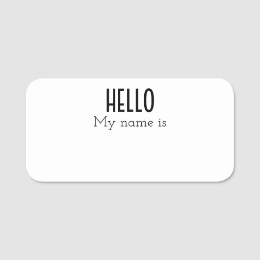 Porte-nom BONJOUR mon nom est fait sur commande (Devant)