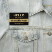 Porte-nom Bonjour Mon Nom Est - Nom Professionnel Personnali (En situation)