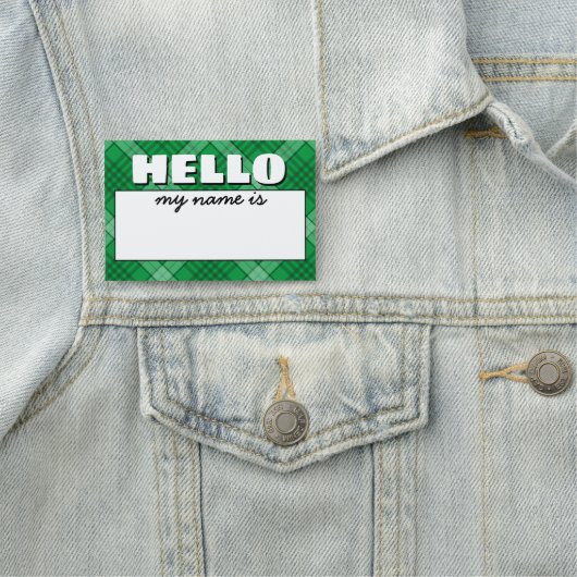 Porte-nom "Bonjour mon nom est…" Plaid (En situation)