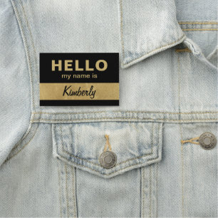 Porte-nom Bonjour Mon Nom Est - Script Personnalisé Nom De L