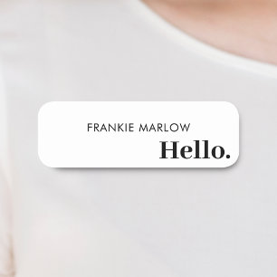 Porte-nom Bonjour Nettoyage moderne Simple Blanc Minimal