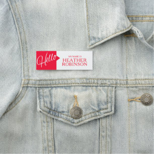 Porte-nom Bonjour salutations introduction marque de nom per