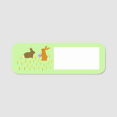 Porte-nom Bonnets de Pâques et jonquilles (Devant)