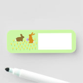 Porte-nom Bonnets de Pâques et jonquilles (En situation)