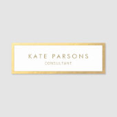 Porte-nom Bordure or élégante (Devant)