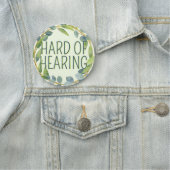 Porte-nom Botanical Hard of Hearing Green Deafness  (En situation)