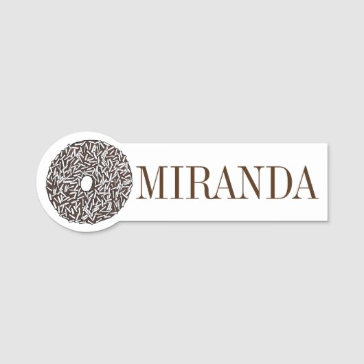 Porte-nom Boulangerie de noix de coco chocolat (Devant)