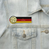 Porte-nom Boule de soccer en or (En situation)