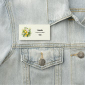 Porte-nom Bouquet de citron avec fleurs blanches (En situation)