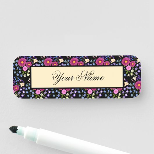 Porte-nom Bouquet De Fleurs Avec Dahlias (En situation)