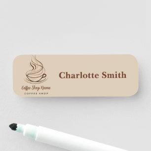 Porte-nom Boutique de café simple moderne boutique professio