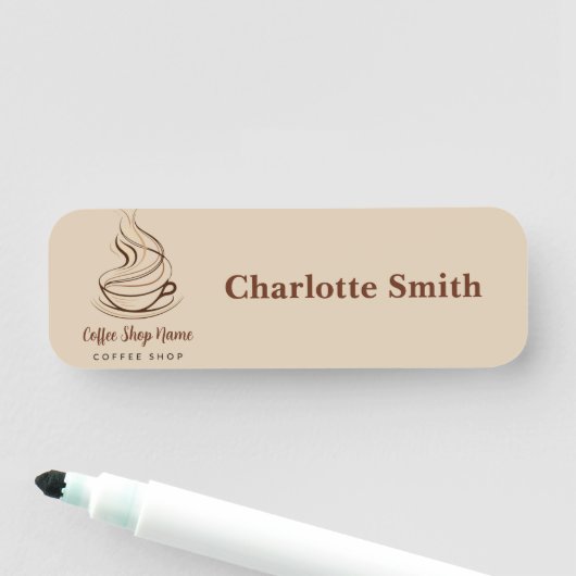 Porte-nom Boutique de café simple moderne boutique professio (En situation)