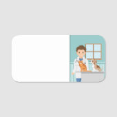 Porte-nom Boy Veterinarian For Kids' Pretend Play Activity (Devant)