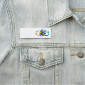 Porte-nom Bright infinity with rainbow butterfly (En situation)