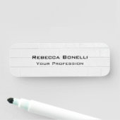 Porte-nom Brique murale minimaliste moderne unique (En situation)