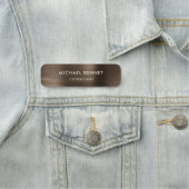 Porte-nom Bronze Brown Metallic Professional (En situation)