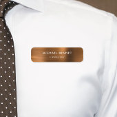 Porte-nom Bronze Brown Metallic Professionnel