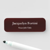 Porte-nom Brown Plain Élégant Moderne Minimaliste (En situation)