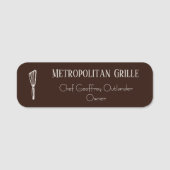 Porte-nom Brown Tan Spatula (Devant)