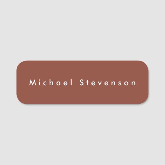 Porte-nom Brown tendance moderne professionnel (Devant)