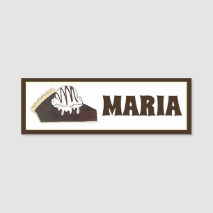 Porte-nom Brownie Pie a la Mode Crème glacée Sundae Dessert