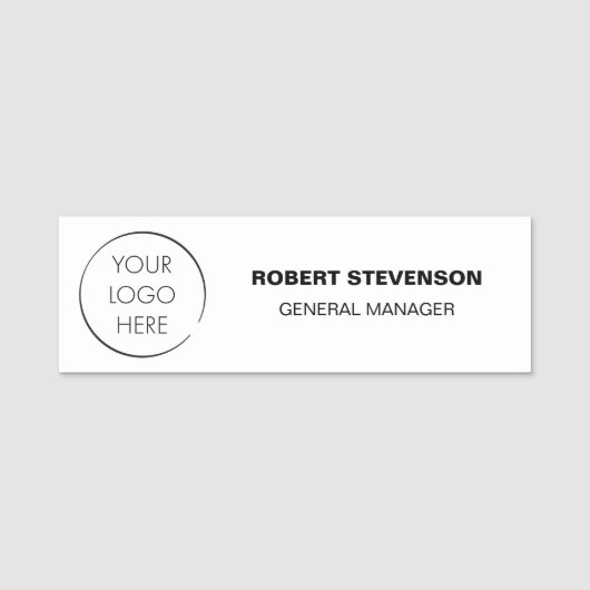 Porte-nom Budget Logo Business Store Identification Badge, (Devant)