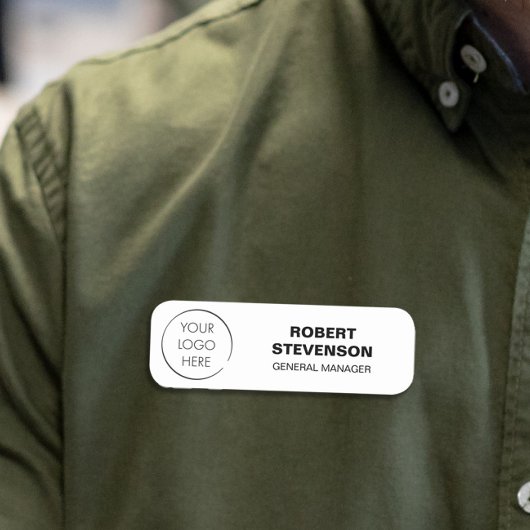 Porte-nom Budget Logo Business Store Identification Badge,